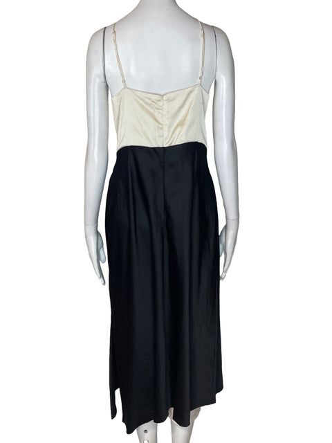 Vestido Rnwy Midi Bicolor Tiras Beige - Talla XL