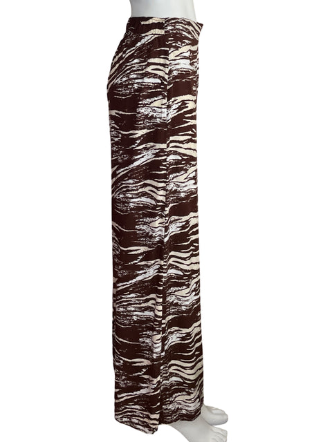 Pantalón Topmark Recto Estampado Marrón - Talla S