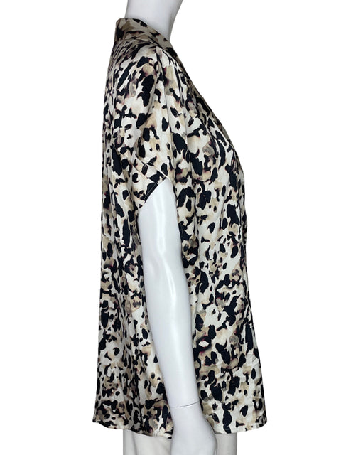 Blusa Banana Republic Animal print Manga corta Beige - Talla XL