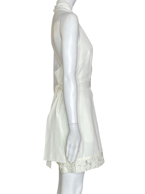 Vestido Keepsake Liso Encaje Blanco - Talla M