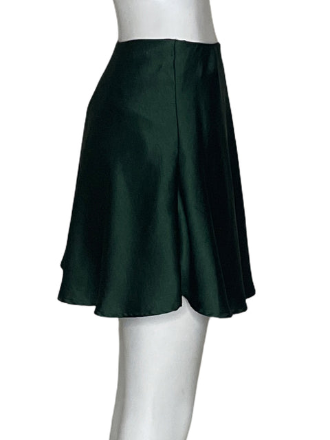 Falda Mustard Seed Mini Satinado Verde - Talla M