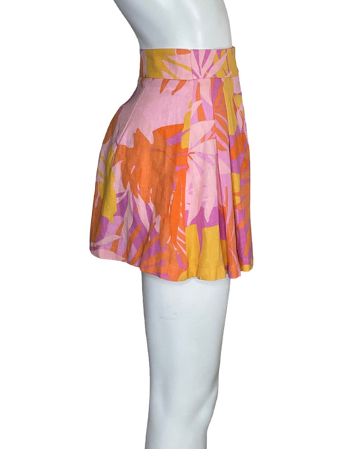 Short Tesoro Tps Estampado Pinzas Rosado - Talla 8