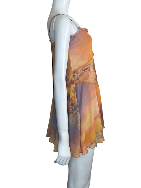 Vestido Urban Outfitters Mini Mesh Amarillo - Talla M