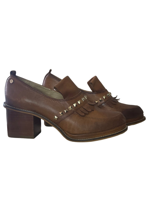 Zapato Velez Tacón alto Punta cerrada Marrón - Talla 39