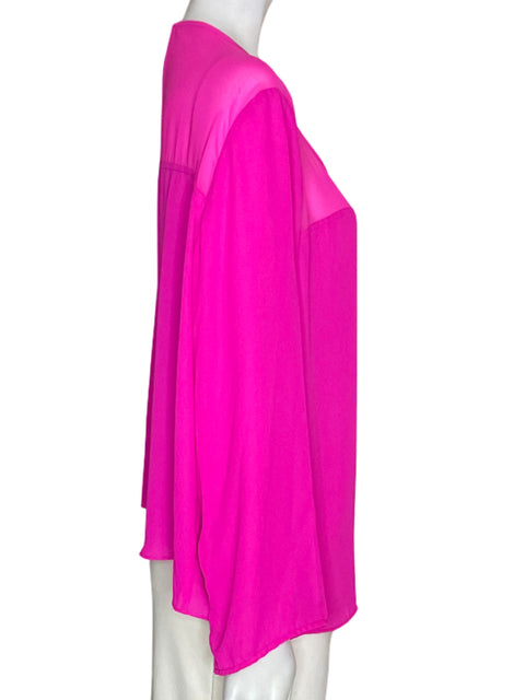Blusa Vince Camuto Liso Fluido Rosado - Talla XL