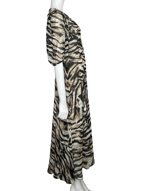 Vestido Calvin Klein Crossbosy Animal print Marrón - Talla 2