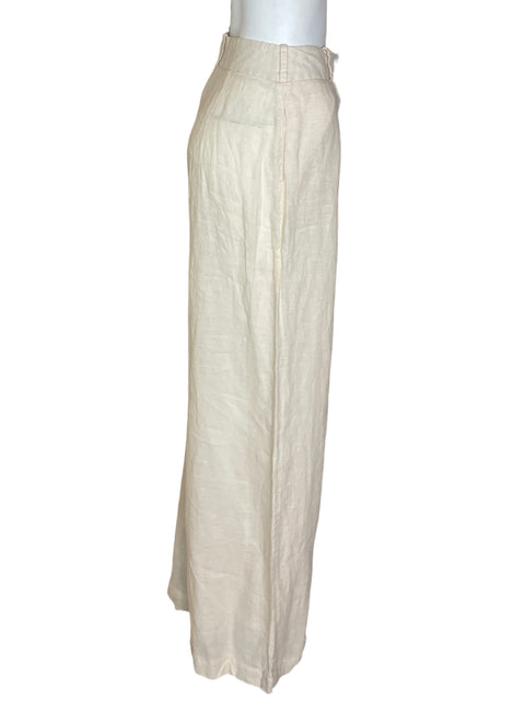 Pantalón La Brise Recto Palazo Beige - Talla M