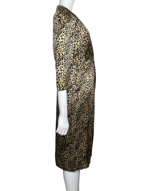 Vestido Rebecca Taylor Camisero Animal print Beige - Talla 4