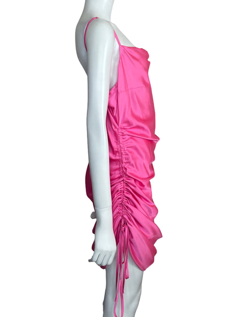 Vestido Mable Drapeado Tirantes Rosado - Talla L