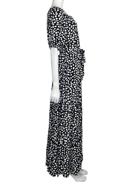 Vestido Ann Taylor Polka dot Maxi Negro - Talla S