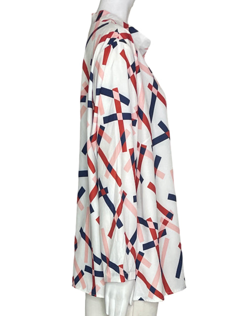 Blusa Tesoro Tps Estampado Cuello v Blanco - Talla XXL