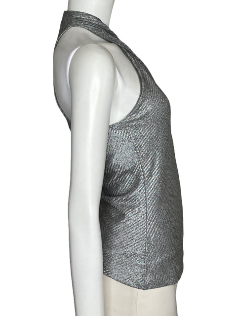 Top Colcci Brillo Halter Plateado - Talla M
