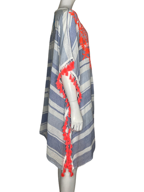 Vestido Caribbean Joy Wrap Estampado Blanco - Talla 0