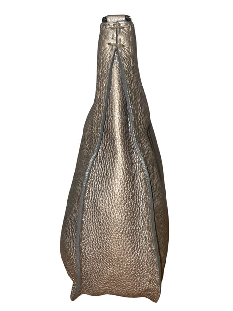Bolso Fendi Selleria Hobo Metalizado Metalizado Dorado - Talla U