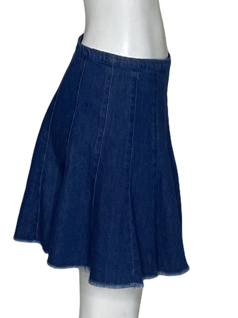 Falda Zara Mini Pliegues Azul - Talla XL