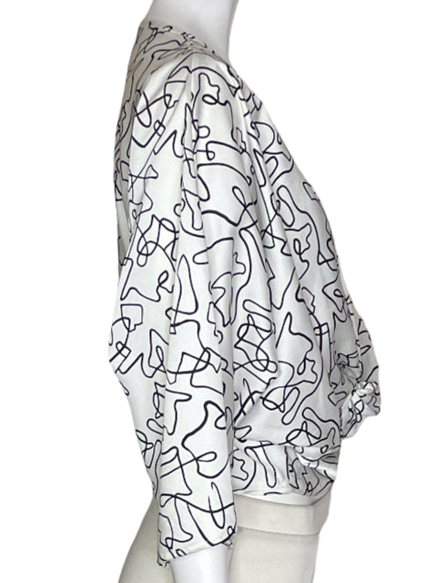 Blusa Reneec Estampado Asimétrico Negro - Talla M