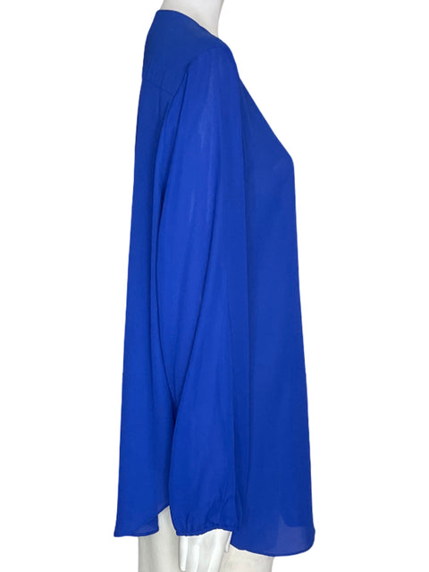 Blusa Zac & Rachel Zipper Manga larga Azul - Talla XL