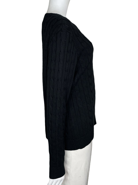 Suéter Ralph Lauren Knit Manga larga Negro - Talla L