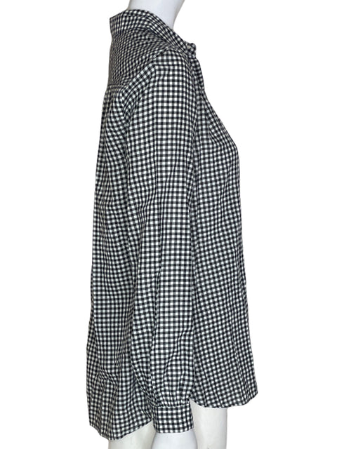 Blusa J.crew Cuadros Manga larga Negro - Talla 0