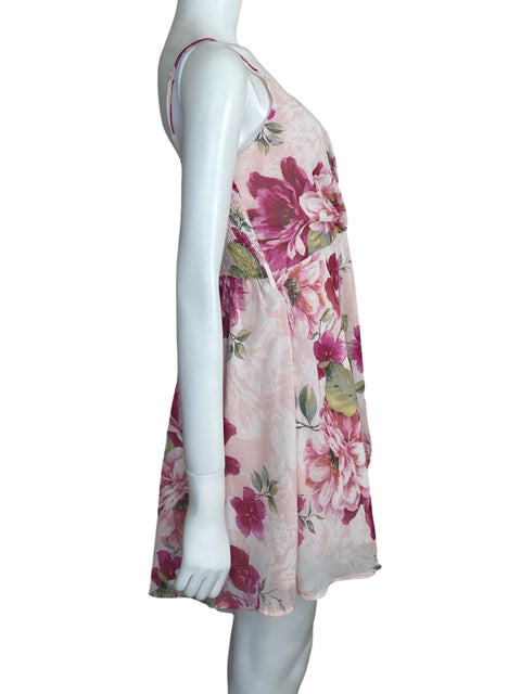 Vestido Privy Mini Floral Rosado - Talla L