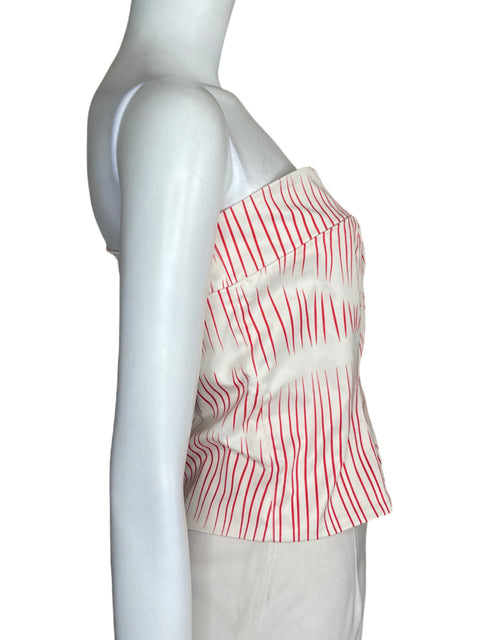Top Sante Lysa Strapless Rayas Rojo - Talla L