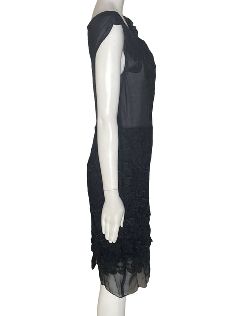 Vestido Eva Franco Tejido Sin mangas Negro - Talla 6
