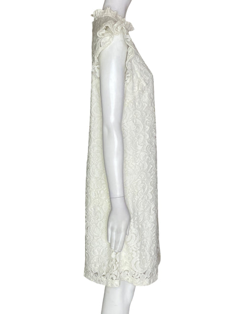 Vestido Eva Longoria Tejido Ruchas Blanco - Talla 2