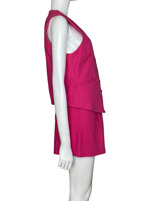 Conjunto Tesoro Tps Chaleco+short Rosado - Talla L