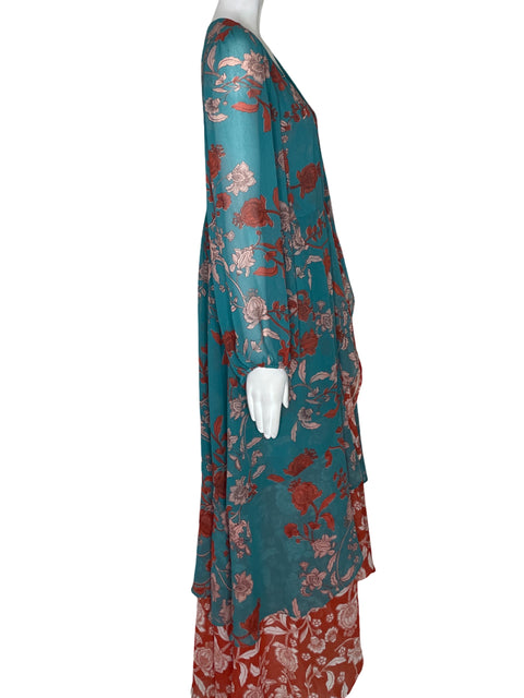 Vestido Misa Estampado Manga larga Marrón - Talla S