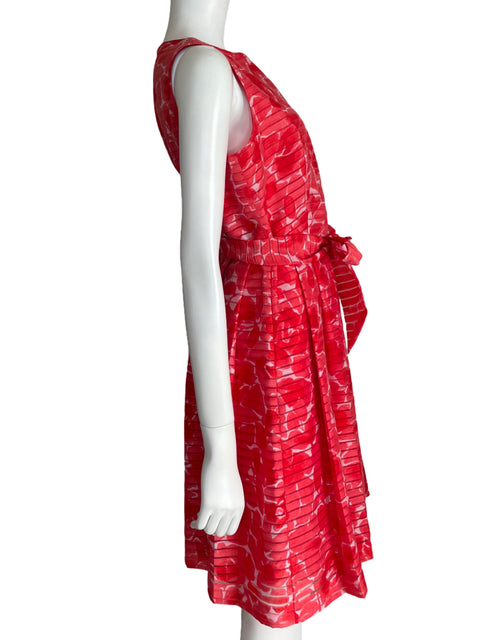 Vestido Anne Klein Midi Pinzas Rojo - Talla M