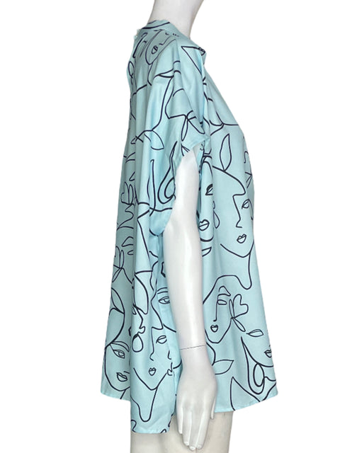 Blusa Tesoro Tps Estampado Azul - Talla XL