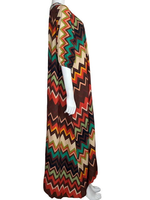 Vestido Albano’s One shoulder Maxi Marrón - Talla U