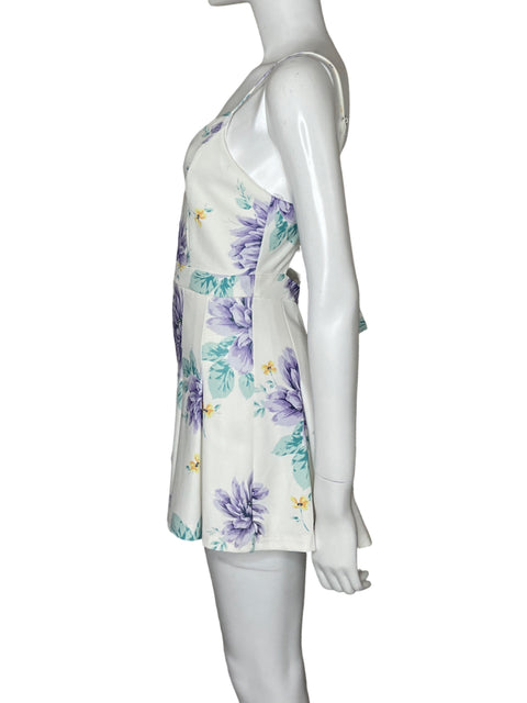 Romper Trac Floral Pinzas Morado - Talla L