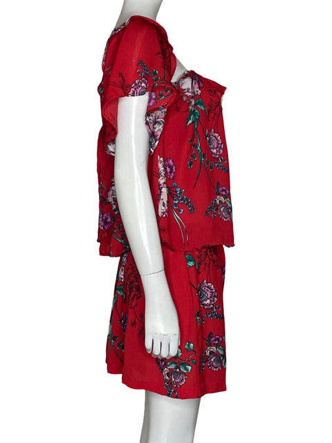 Conjunto Flying Tomato Floral Estampado Rojo - Talla L