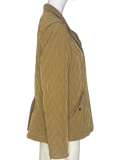 Chaqueta Massimo Dutti Acolchado Zipper Botones Marrón - Talla XL