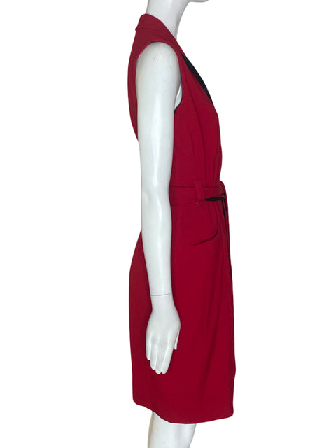 Vestido Calvin Klein Midi Ajustado Rojo - Talla 4
