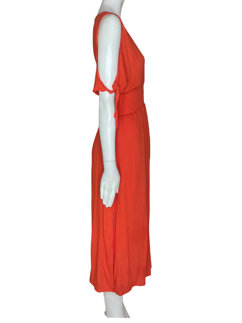 Vestido Faulux Open sleeves Fluido Naranja - Talla M
