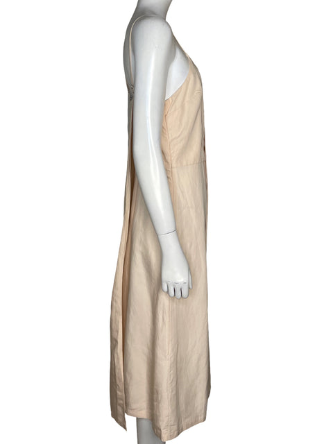 Vestido Habitual Maxi Fluido Beige - Talla S