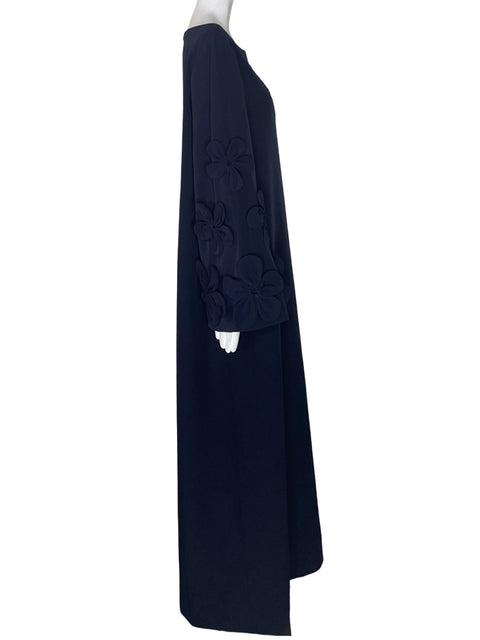 Vestido Alex Marie Manga lazos Maxi Azul - Talla 12