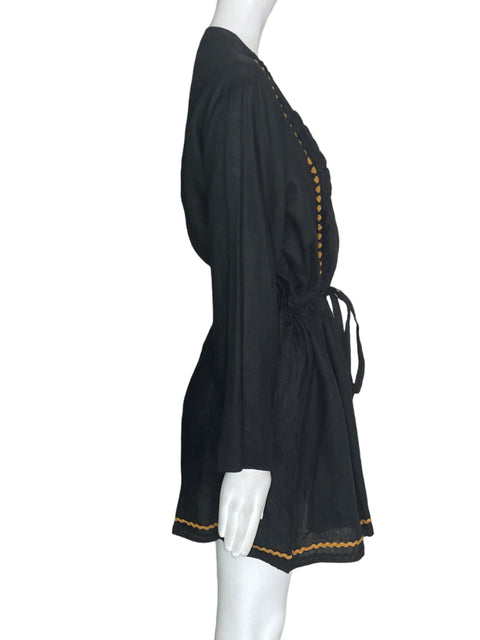 Vestido Zara Tejido Plisado Negro - Talla M