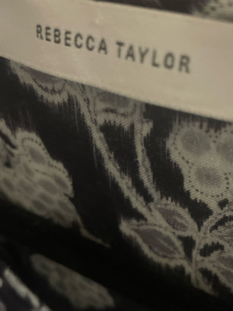 Vestido Rebecca Taylor Estampado Negro - Talla S