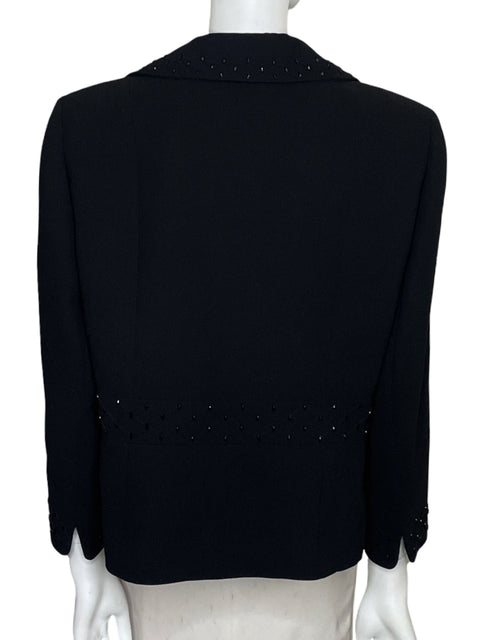 Blazer Tahari Apliques Negro - Talla 16