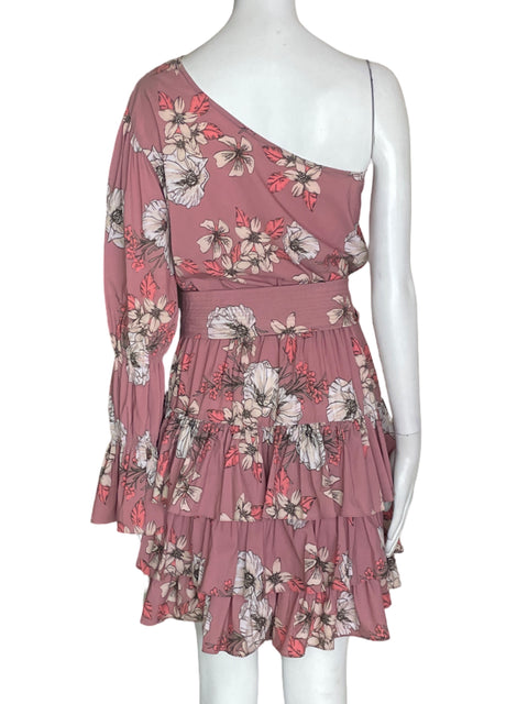 Vestido Osadia Fajon Oneshoulder Rosado - Talla S