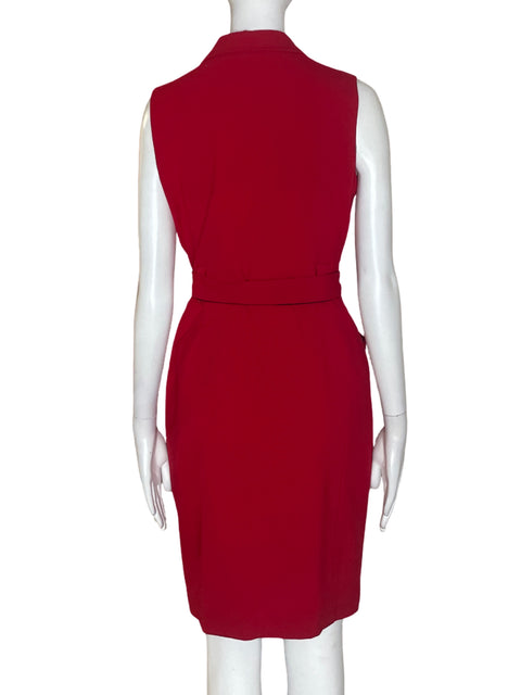Vestido Calvin Klein Midi Ajustado Rojo - Talla 4