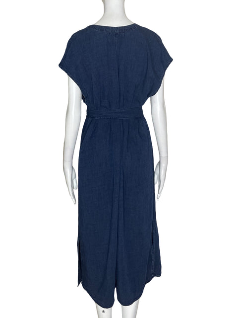 Vestido Banana Republic Midi Fajon Azul - Talla L