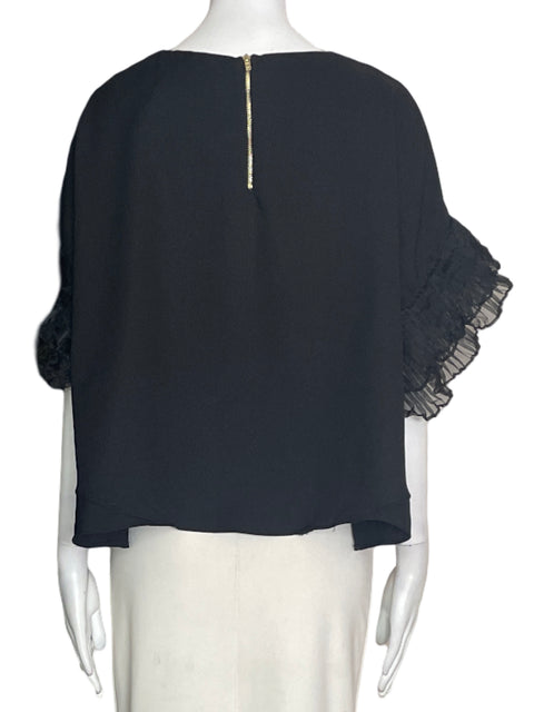 Blusa Ontwelfth Liso Plisado Negro - Talla L