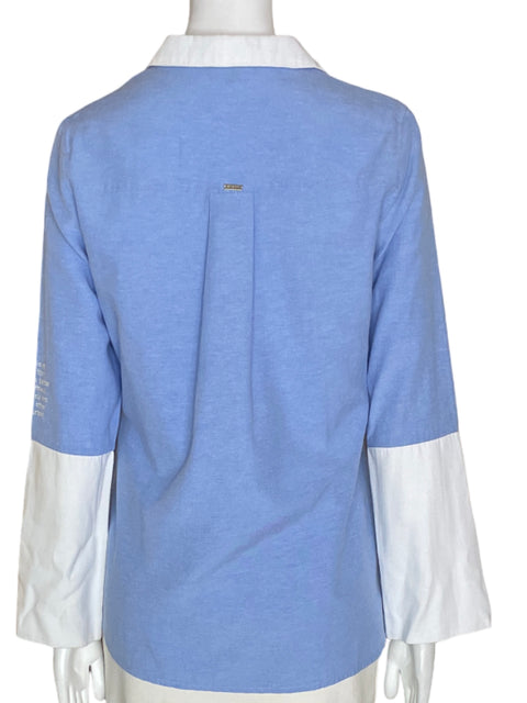 Blusa Studio F Liso Manga larga Azul - Talla S