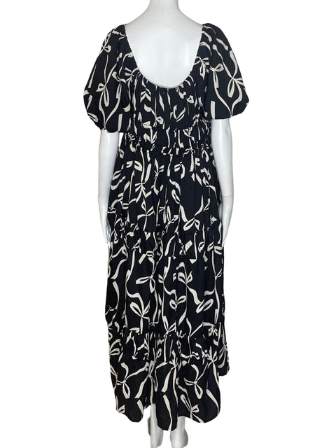 Vestido Wishing Waves Estampado Negro - Talla XL