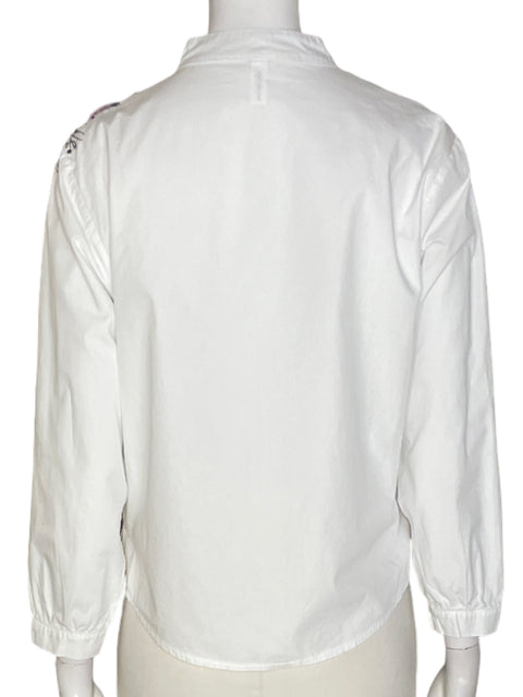 Blusa Tesoro Tps Bordado Apliques Blanco - Talla M