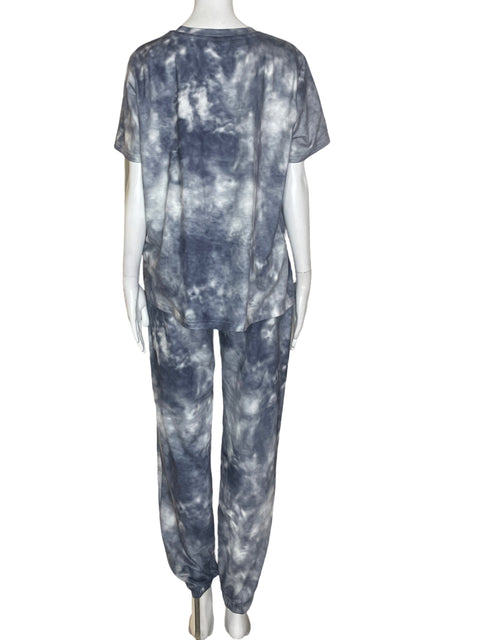 Conjunto Tesoro Tps Tie-dye Manga corta Blusa/pantalon Gris - Talla L